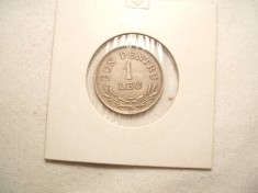 1 LEU 1924 VARIANTA CU FULGER / FOLDER foto
