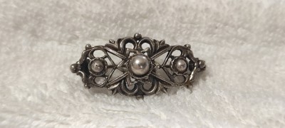 BROSA argint VIENEZA unica 1850 BIEDERMEIER AUSTRIA splendida VINTAGE de efect foto