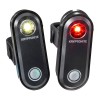 Kit Far + Stop Bicicleta Avenue RMS, USB, 5 Moduri Iluminare, Indicator Baterie, Montare Orizontala/Verticala, Negru