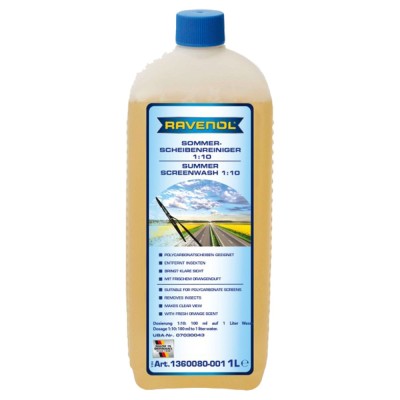 Solutie concentrata pentru parbriz Ravenol , miros de portocala,1 litru foto