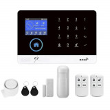 Sistem de alarma wireless, GSM/SIM/RFID, touchscreen, control prin aplicatie - ACJ-401