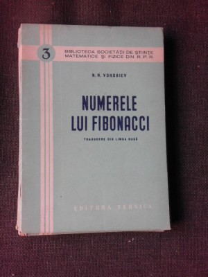 Numerele lui Fibonacci - N.H. Vorobiev foto