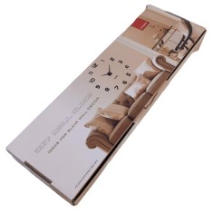 Ceas decorativ de perete Vanegold, 42.5 x 25 cm, negru, argintiu, metal, spuma