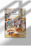 Poster p&acirc;nză bucătărie ne&icirc;nrămat - Citat amuzant rom&acirc;nesc - Imprimeu digital - Haos Controlat | A4 (21 x 29.7 cm)
