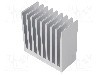 Radiator extrudat, aluminiu, 37.5mm x 80mm, naturala, FISCHER ELEKTRONIK - SK 655 37,5 AL