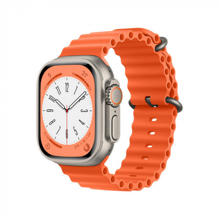 Curea pentru Apple Watch 1/2/3/4/5/6/7/8/SE/SE 2 (38/40/41mm) Techsuit Watchband (W038) Orange