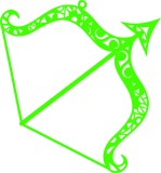 Cumpara ieftin Sticker decorativ, Sageata, Verde, 64 cm, 7337ST, Oem