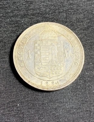 Moneda 1 forint 1881 Austro -Ungaria argint foto