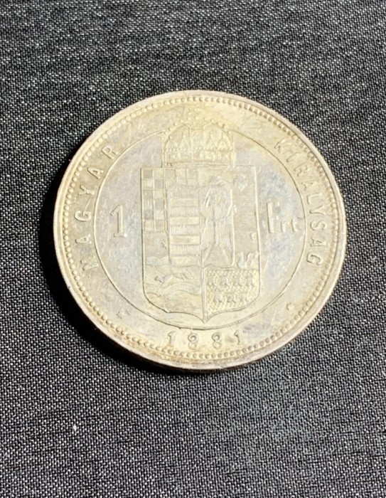 Moneda 1 forint 1881 Austro -Ungaria argint