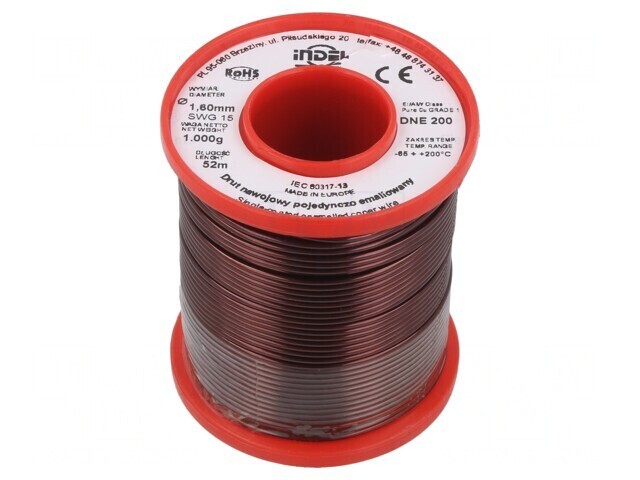 S&acirc;rmă Bobină Emailată Cupru 1,6mm 1kg