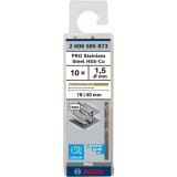 Bosch PRO Stainless Steel HSS-Co - Set burghie metal HSS-CO 1.5 mm tija cilindrica 10 bucati