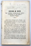 Expunere de motive amendamente proiect lege M Sturdza Iasi Imprimeria Bucuresti 1861 romana veche alfabet chirilic