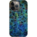 Husa compatibila cu Apple iPhone 13 Pro Max model Smiley Faces, Silicon, TPU, Viceversa, Transparent, Carcasa