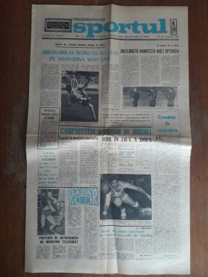 Ziarul Sportul 30 Octombrie 1969 , Romania - Vojvodina 4-1 / CSP foto