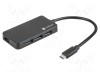 Hub USB NATEC USB A x4, USB C, USB 3.0, 5Gbps, negru