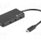 Hub USB NATEC USB A x4, USB C, USB 3.0, 5Gbps, negru