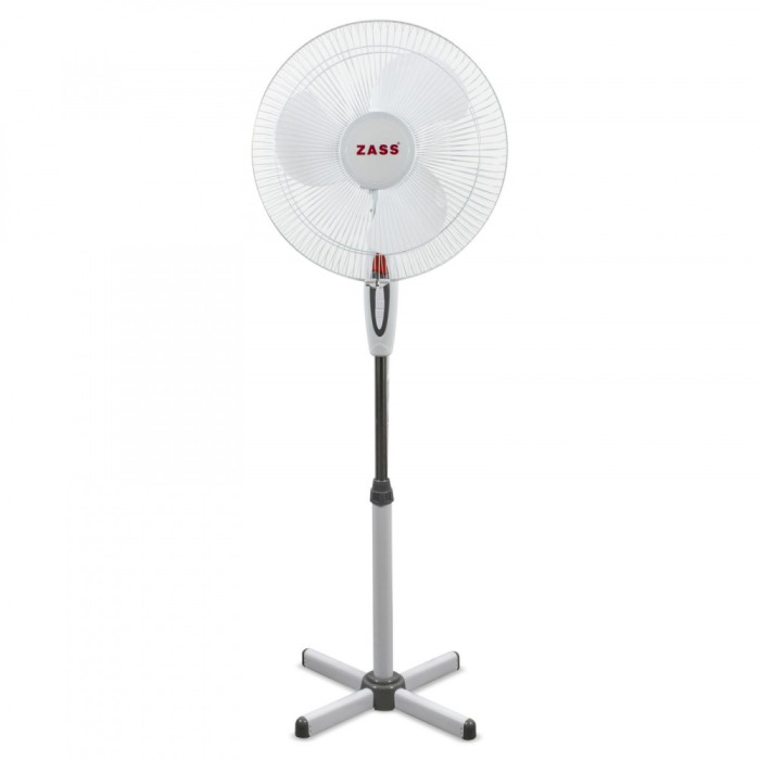 Ventilator silentios cu picior Zass ZF 1605, 41cm diametru, 45 W, Alb - NOU