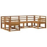 vidaXL Set de canapele de exterior 6 pcs natural Lemn Solid de Acacia 3385495