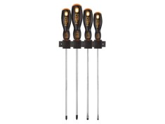 Set 4 şurubelniţe NEO TOOLS Phillips și plat, 250 mm, magnetic, m&acirc;ner ergonomic