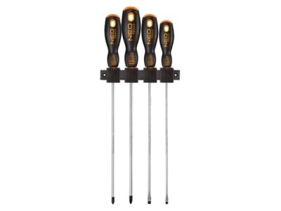Set 4 şurubelniţe NEO TOOLS Phillips și plat, 250 mm, magnetic, m&amp;acirc;ner ergonomic foto
