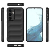 Husa Wave din Silicon compatibila Samsung Galaxy A55 Anti-Shock, Albastru inchis, Oem