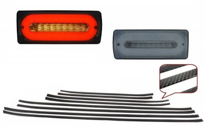 Stopuri Full LED Fumurii cu Bandouri Laterale Carbon Mercedes W463 G-Class (1989-2015) Performance AutoTuning foto