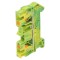 Conector de șine 2 borne, galben-verde