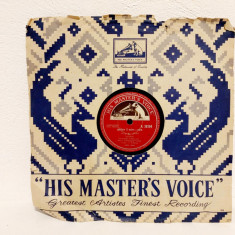 Disc gramofon/patefon, muzica Hindustani din film Mahal, His Master's Voice 1949