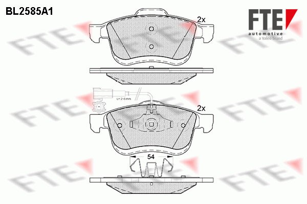 FTE 9010836 set placute frana disc