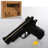 PISTOL AIRSOFT METALIC,COLT OPS45 CODUL C9,PROPULSIE SPRING,CALIBRU 6MM+500BILE!