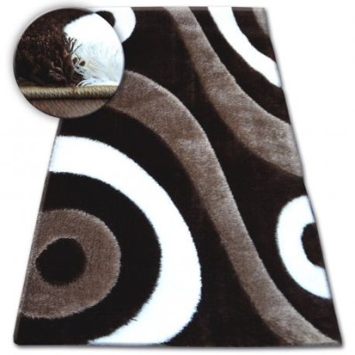 Covor Shaggy Space 3D B314 maro, 120x170 cm foto