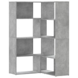 Cumpara ieftin Biblioteca 4 niveluri gri beton 85x85x140 cm lemn prelucrat