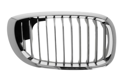 Grila radiator Bmw Seria 3 (E46), Coupe/Cabrio 03.2003-09.2006, dreapta, crom/crom/negru, 51137064318, 201105-2 foto