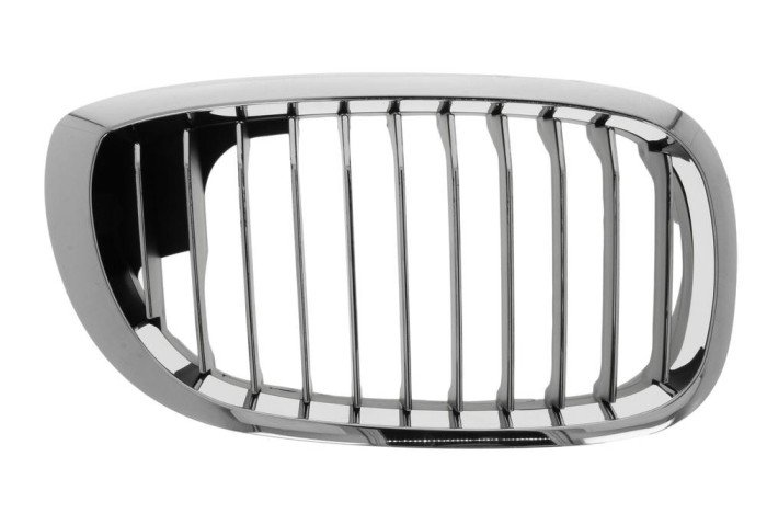 Grila radiator Bmw Seria 3 (E46), Coupe/Cabrio 03.2003-09.2006, dreapta, crom/crom/negru, 51137064318, 201105-2