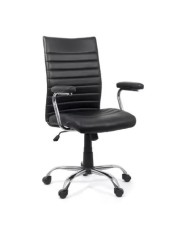 Scaun birou OFF 338, ergonomic, piele ecologica, mecanism balans, inaltime reglabila, cotiere inalte, 120 kg