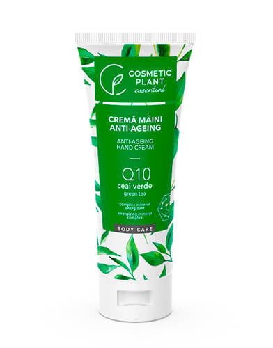 Crema maini anti-ageing Q10 + ceai verde si complex mineral energizant, 100ml,