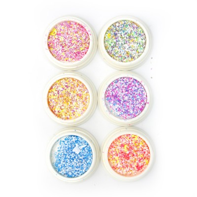 Set 6 decoratiuni paiete pentru unghii, multicolor foto