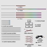 Kit 18 in 1 lumini ambientale auto dinamice, Symphony, wireless