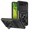 Husa Techsuit CamShield Neagra pentru Google Pixel 8a, Protectie Camera, Anti-soc