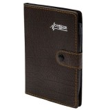 Agenda A5 nedatata CNX Lizy 4404, 80 pagini, coperta imitatie piele maro, cu capsa