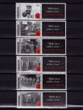 ✅(S16)Gibraltar 2014 ,&quot;100 de ani WW I &quot;, serie cu viniete,nominal &pound; 2.35, MNH, Nestampilat