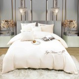 Cumpara ieftin Lenjerie de pat dublu cocolino,blana de iepure cu fir scurt,6 piese.cearceaf de pat cu elastic,crem-A1454