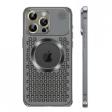 Husa MagSafe Aromaterapia Compatibila cu iPhone 15 Pro Max, Flippy, Suport Magnetic, Antisoc, Antizgariere, Protectie Camera si Supraincalzire, din Al
