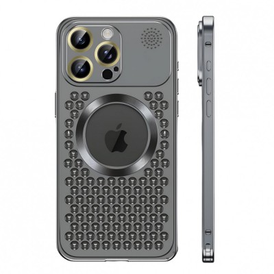 Husa MagSafe Aromaterapia Compatibila cu iPhone 15 Pro Max, Flippy, Suport Magnetic, Antisoc, Antizgariere, Protectie Camera si Supraincalzire, din Al foto