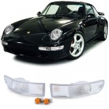 Indicator frontal transparent alb pereche potrivit pentru Porsche 911 993 93-97 Performance AutoTuning