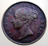 J.064 MAREA BRITANIE ANGLIA VICTORIA 1/2 HALF PENNY 1854