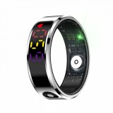Cumpara ieftin Inel inteligent iSEN R12 Argintiu, Ritm cardiac, Oxigen in sange, HRV, Stres, Somn, Contor pasi distanta si calorii, Temperatura, Moduri sport, Fotogr