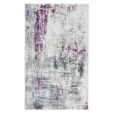 Covor modern ROSE 540, gri/lila, polipropilena/polyester, 2500gr/mp, 80x150 cm, Dreptunghi