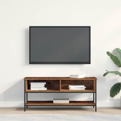 vidaXL Dulap TV, lemn vechi, 100x35x45 cm, lemn prelucrat &amp;amp; oțel foto