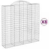 Cumpara ieftin Cosuri gabion arcuite, 8 buc 200x50x200/220 cm, fier galvanizat